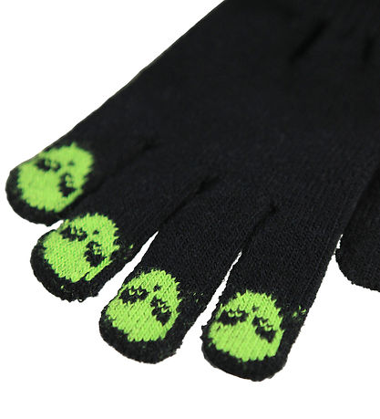 Molo Handsker - Strik - Kaapo - Sort m. Aliens