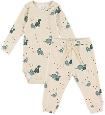 Name It Sæt - Bukser/Body l/æ - NbmNohr - Peyote Melange m. Dino Name It Sæt - Bukser/Body l/æ - NbmNohr - Peyote Melange m. Dino