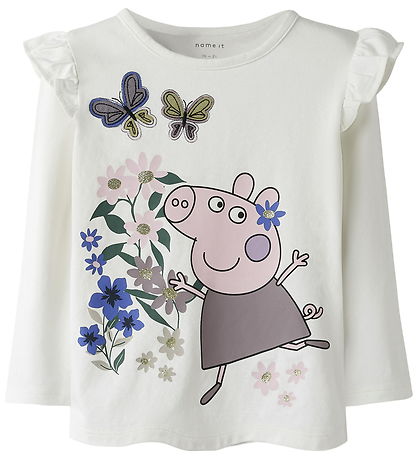Name It Bluse - NmfAnna- Peppapig - Cloud Dancer