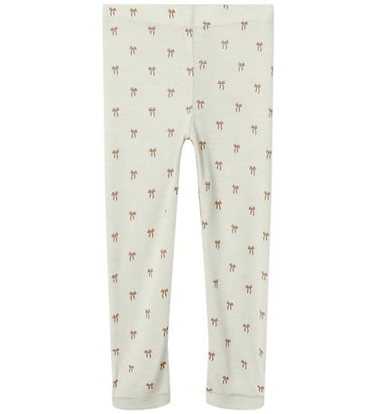 Lil' Atelier Leggins - Uld/Modal - NmfNalu - Turtledove/MELANGE