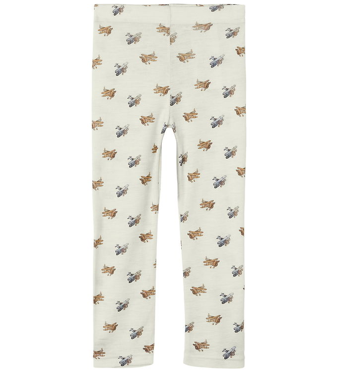 Lil' Atelier Leggins - Uld/Modal - NmmNalu - Turtledove/MELANGE