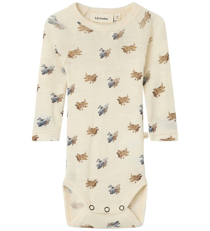 Lil' Atelier NbmNalu Body l/æ Uld/Modal - Turtledove
