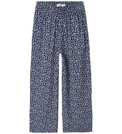 Name It Bukser - Viskose - NkfNettia - Wide - Blueprint/FLOWER