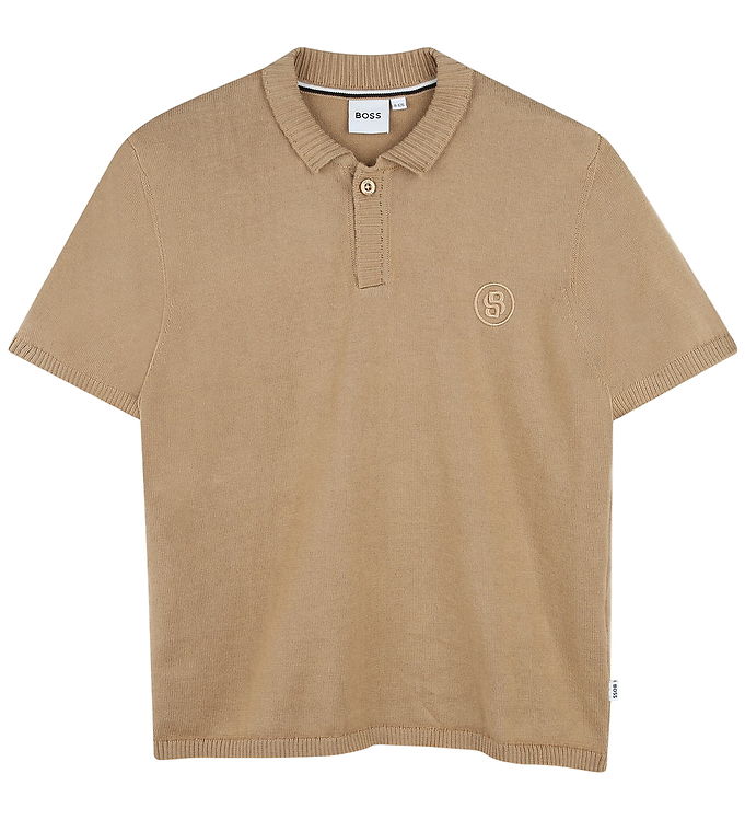 BOSS Polo - Strik - Cookie
