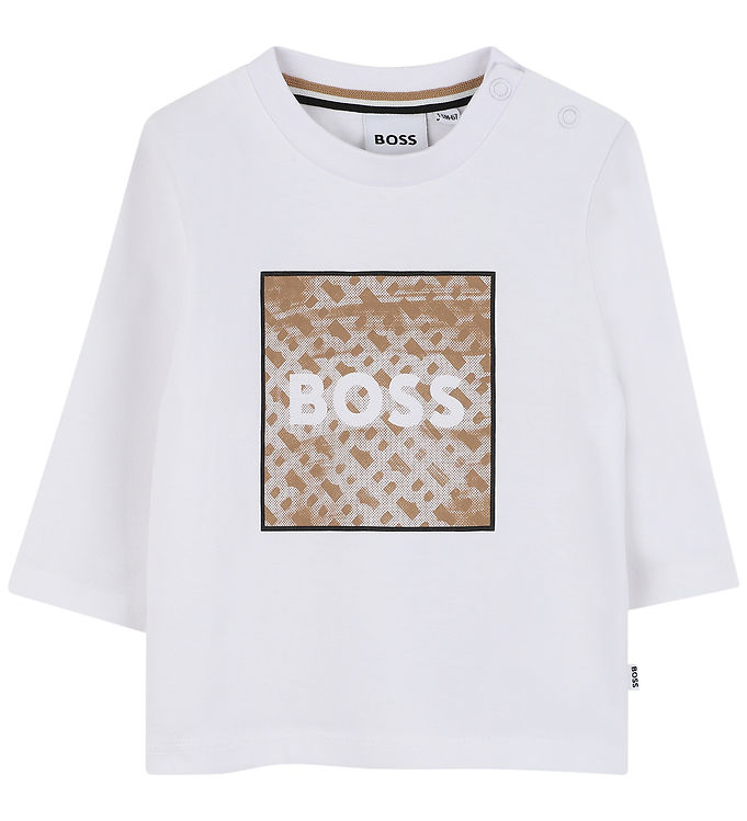 BOSS Bluse - Hvid m. Print