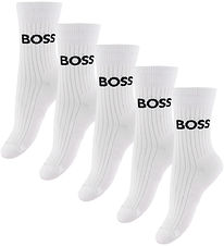 BOSS Strømper - 5-pak - Hvid m. Logo BOSS Strømper - 5-pak - Hvid m. Logo