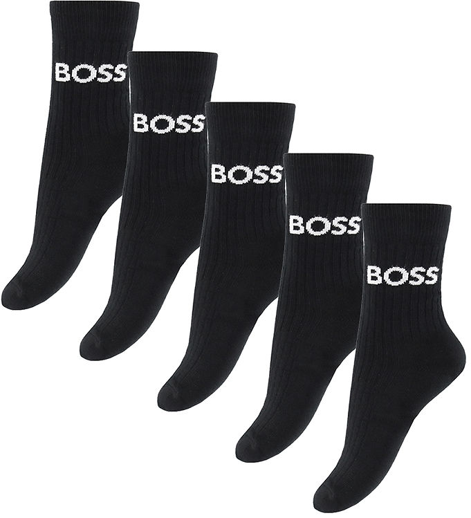 BOSS Strømper - 5-pak - Sort m. Logo