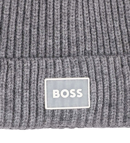 BOSS Hue - Strik - Gråmeleret