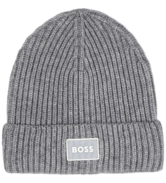 BOSS Hue - Strik - Gråmeleret