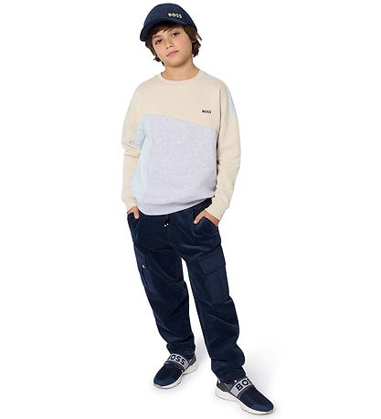 BOSS Fløjlsbukser - Navy