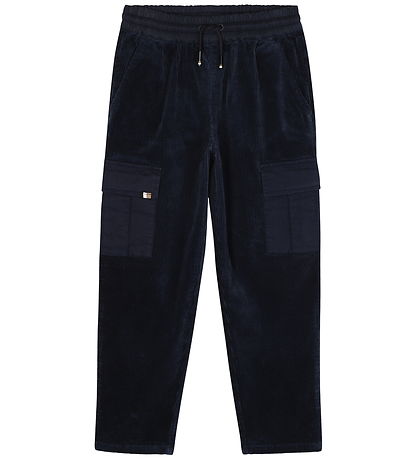 BOSS Fløjlsbukser - Navy