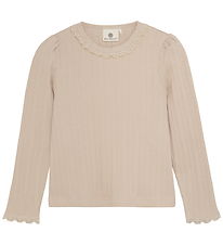 En Fant Bluse - Rib - French Oak m. Hulmønster En Fant Bluse - Rib - French Oak m. Hulmønster