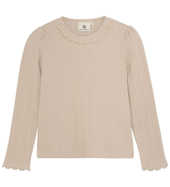 En Fant Bluse - Rib - French Oak m. Hulmønster