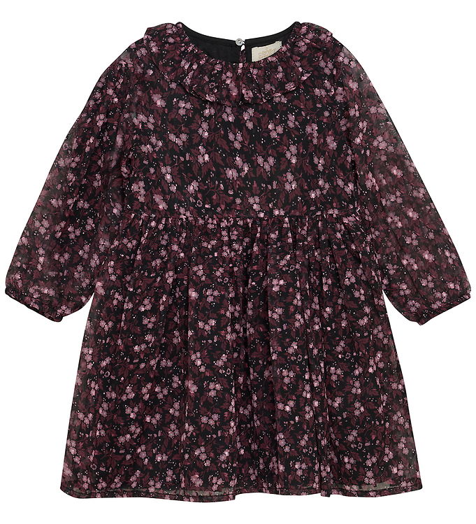 Creamie Kjole - Flower Dobby - Sort