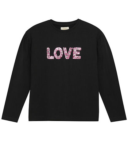 Creamie Bluse - Sort m. Print
