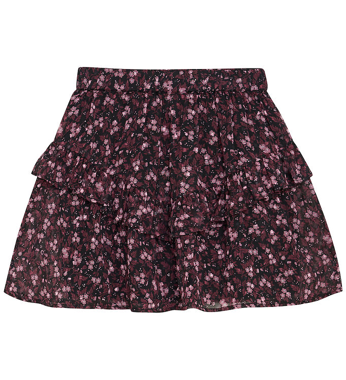 Creamie Nederdel - Flower Dobby - Sort