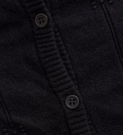 Creamie Cardigan - Strik - Pointelle - Sort