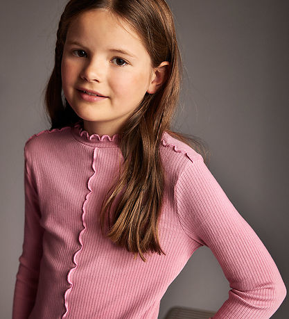 Creamie Bluse - Rib - Modal/Bomuld - Wild Rose