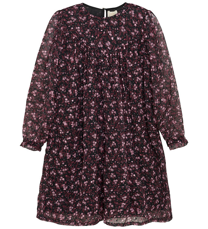 Creamie Kjole - Flower Dobby - Sort