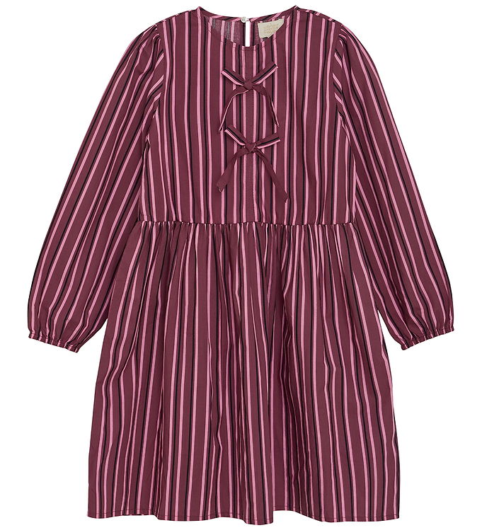 Creamie Kjoler - Dress Woven Stripe - Crushed Berry