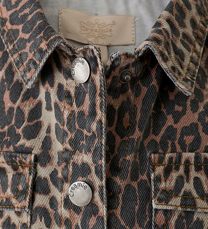 Creamie Kjole - Denim - Brown Leo
