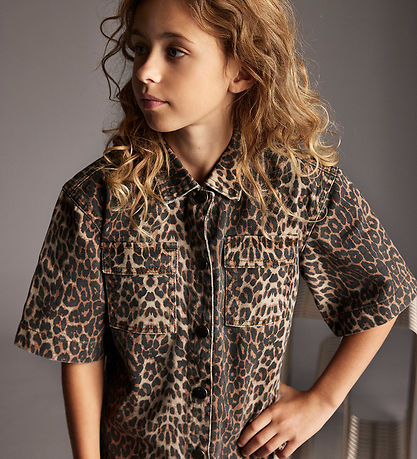 Creamie Kjole - Denim - Brown Leo