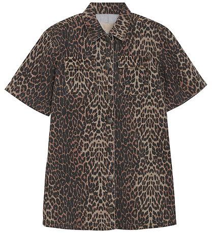 Creamie Kjole - Denim - Brown Leo