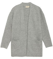 Creamie Cardigan - Strik - Lang - Light Grey Melange Creamie Cardigan - Strik - Lang - Light Grey Melange