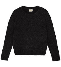 Creamie Bluse - Strik - Sort Creamie Bluse - Strik - Sort