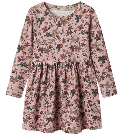 Name It Kjole - NmfNaline - Burnished Lilac m. Blomster