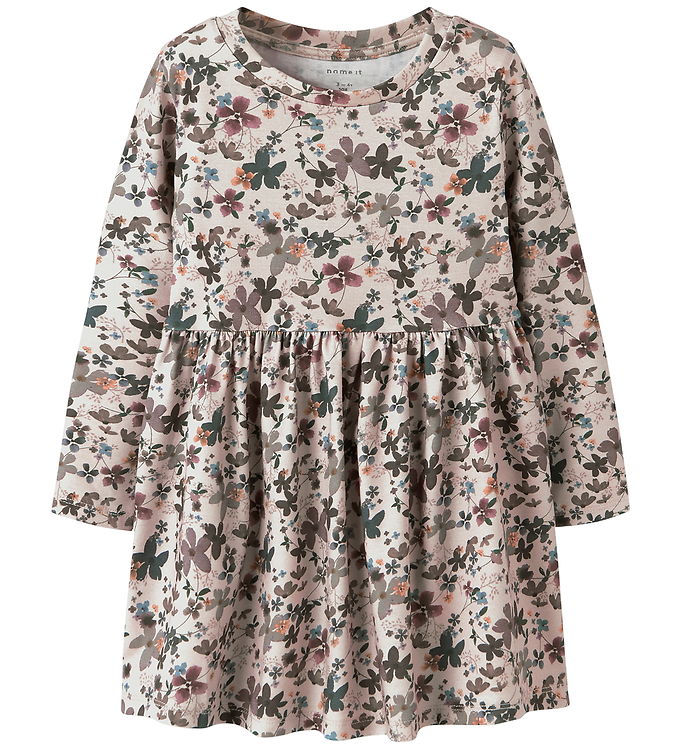 Name It Kjole - NmfNaline - Peyote Melange m. Blomster