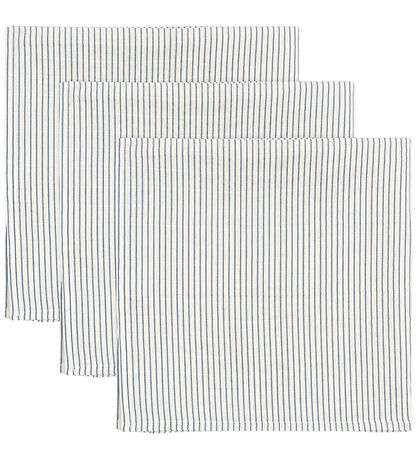 Konges Sløjd Stofbleer - 65x65 cm - 3-pak - Stripe Bluie