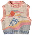Wheat Vest - Strik - Maria - Beige/Multi Wheat Vest - Strik - Maria - Beige/Multi