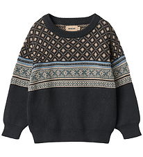 Wheat Bluse - Strik - Julius - Navy Wheat Bluse - Strik - Julius - Navy
