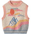 Wheat Vest - Strik - Maria - Beige/Multi Wheat Vest - Strik - Maria - Beige/Multi