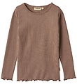 Wheat Bluse - Rib - Ida - Toffee Brown Wheat Bluse - Rib - Ida - Toffee Brown