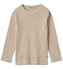 Wheat Bluse - Rib - Stig - Stone Stripe Wheat Bluse - Rib - Stig - Stone Stripe