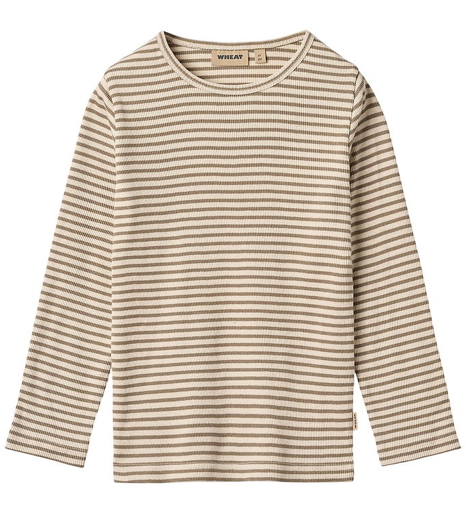 Wheat Bluse - Rib - Stig - Stone Stripe