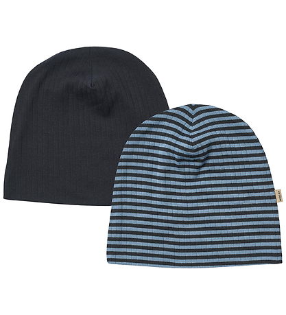 Wheat Mützen - Rib 2er-Pack - Aidan - Bright Blue Stripe