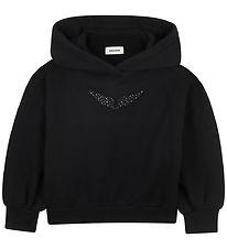 Zadig & Voltaire Hættetrøje - Sort m. Nitter Zadig & Voltaire Hættetrøje - Sort m. Nitter