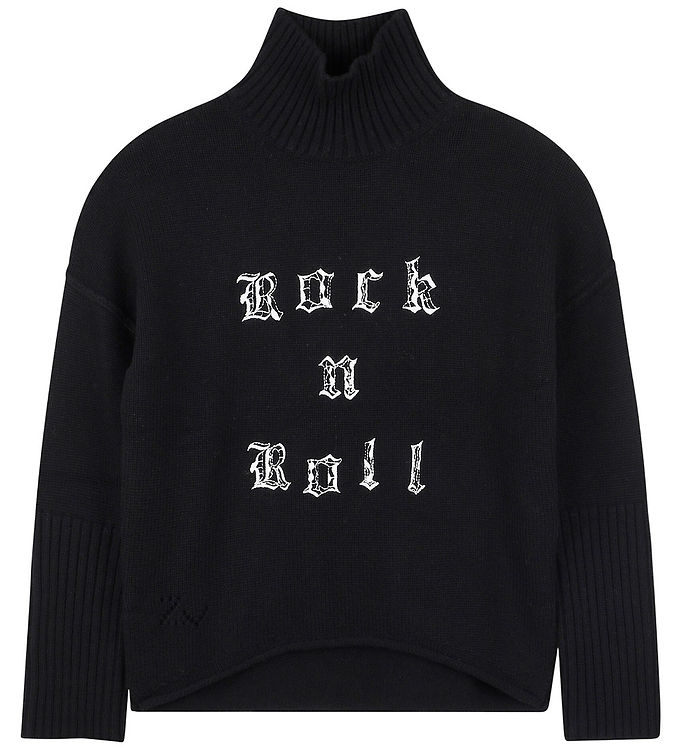 Zadig & Voltaire Bluse - Uld/Polyamid - Sort m. Hvid