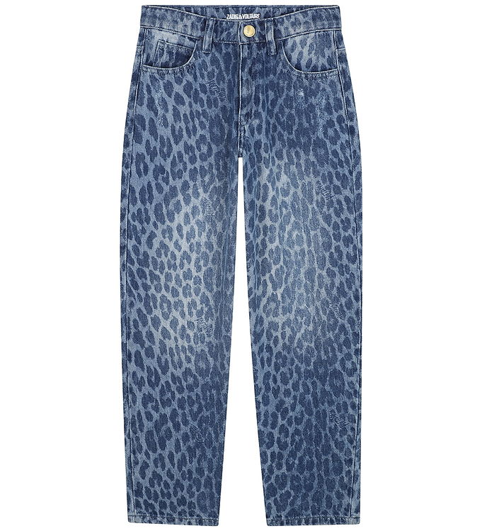 Zadig & Voltaire Jeans - Denim Blue m. Leopardprint