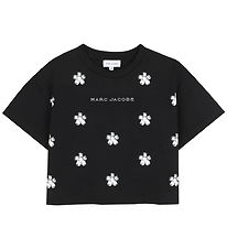 Little Marc Jacobs T-shirt - Cropped - Sort m. Print Little Marc Jacobs T-shirt - Cropped - Sort m. Print