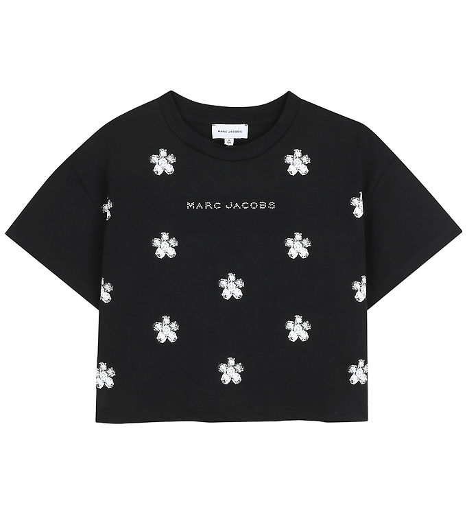 Little Marc Jacobs T-shirt - Cropped - Sort m. Print