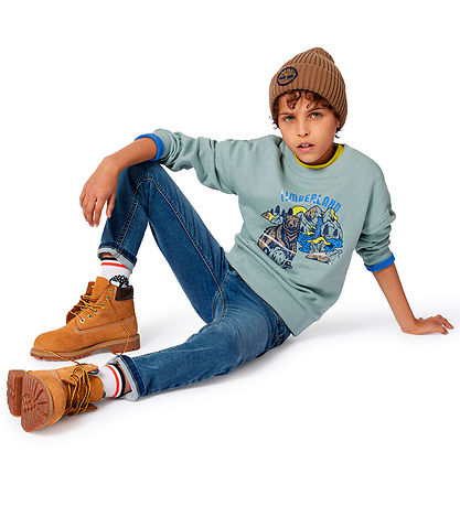 Timberland Hue - Rib - Strik - Khaki m. Logo