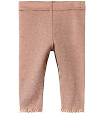 Lil' Atelier leggings - Uld - NbfNoel - Roebuck m. Hulmønster Lil' Atelier leggings - Uld - NbfNoel - Roebuck m. Hulmønster