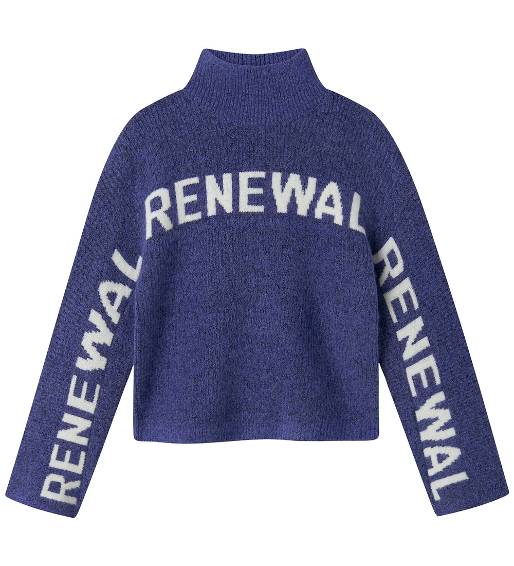 Name It Bluse - Strick - Rib - NkfNuva - Amparo Blue - Name It - 7-8 Jahre (122-128) - Blusen