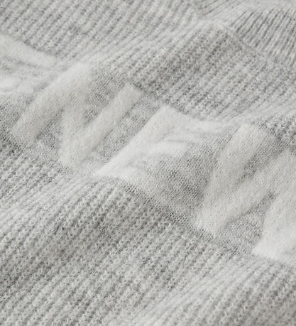 Name It Bluse - Strik - Rib - NkfNuva - Lysegråmeleret