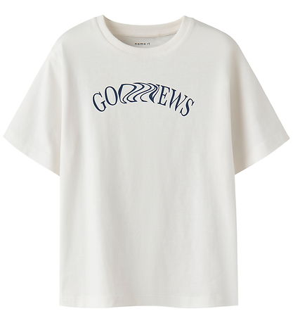 Name It T-shirt - NkmNevin - Cloud Dancer m. Print