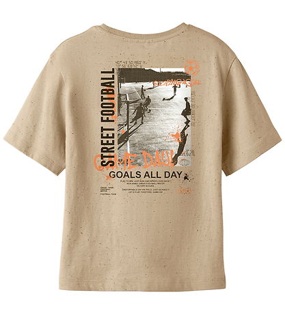 Name It T-shirt - NkmNord - Island Fossil m. Print